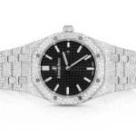 iced out ap black dial