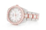 ROLEX DIAMOND WATCH DATEJUST 41MM TWO TONE FULL ICED MOISSANITE  22.10CT