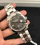 Datejust Smooth Bezel Rolex 41MM Slate Roman Dial Oyster Bracelet 126300