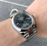 Datejust Smooth Bezel Rolex 41MM Slate Roman Dial Oyster Bracelet 126300