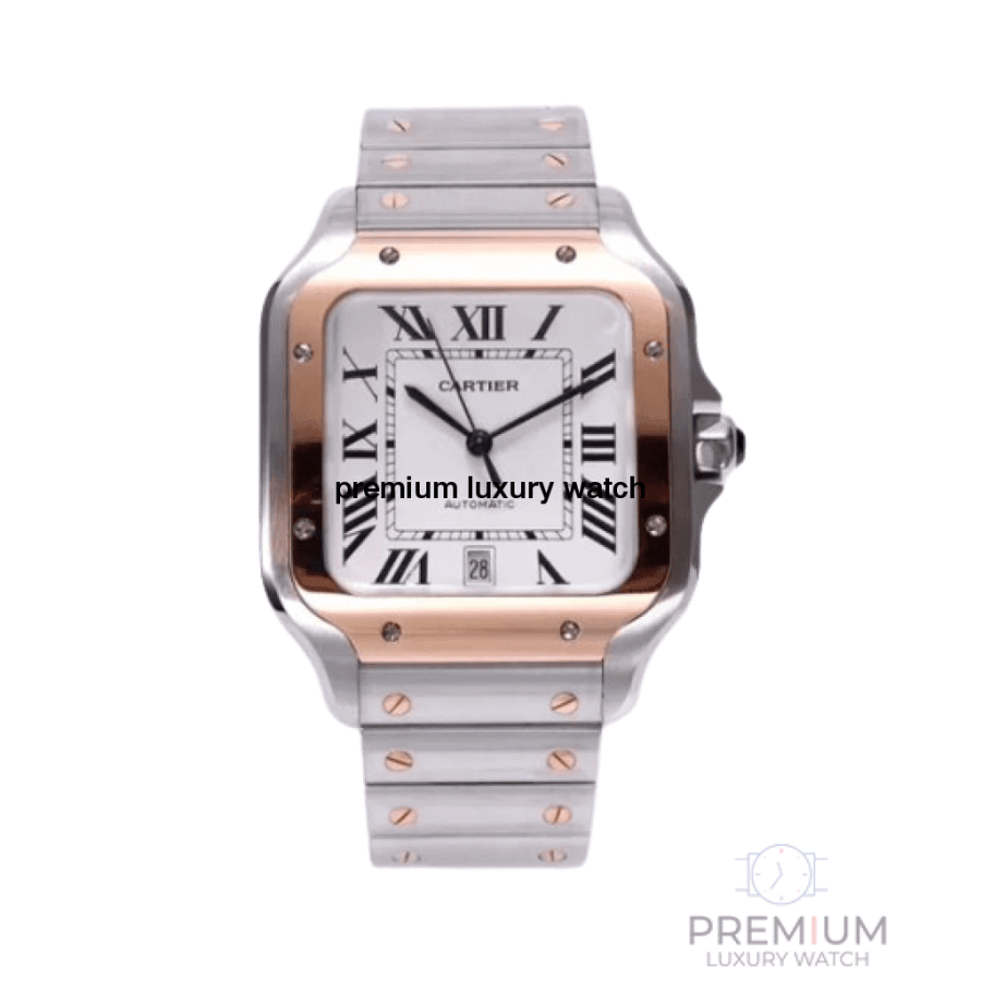 rose gold cartier santos