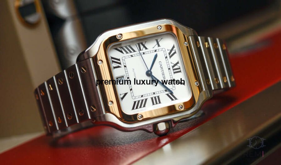 Rose Gold Cartier Santos De Cartier Automatic Two Tone Men’s Watch W2SA0007