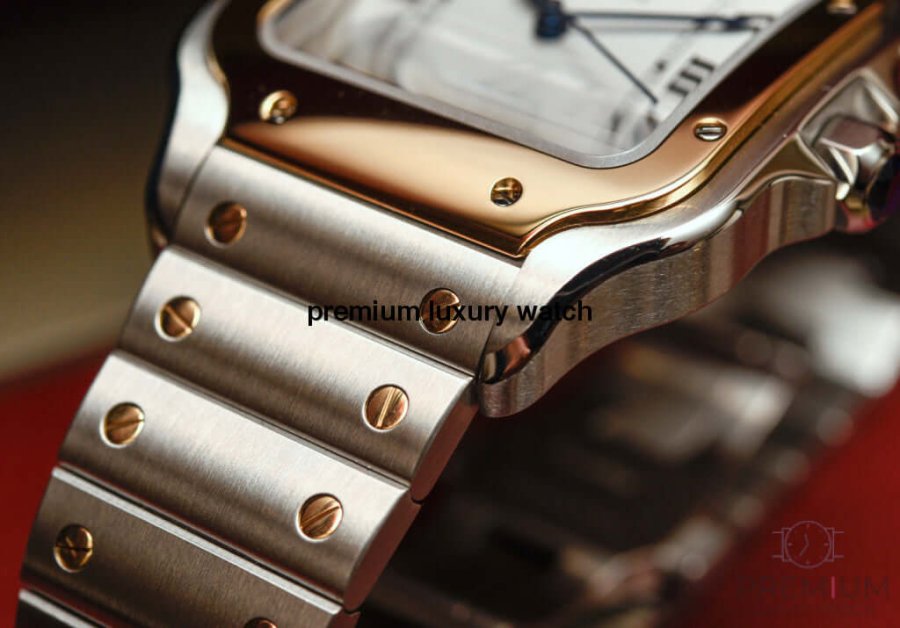 Rose Gold Cartier Santos De Cartier Automatic Two Tone Men’s Watch W2SA0007