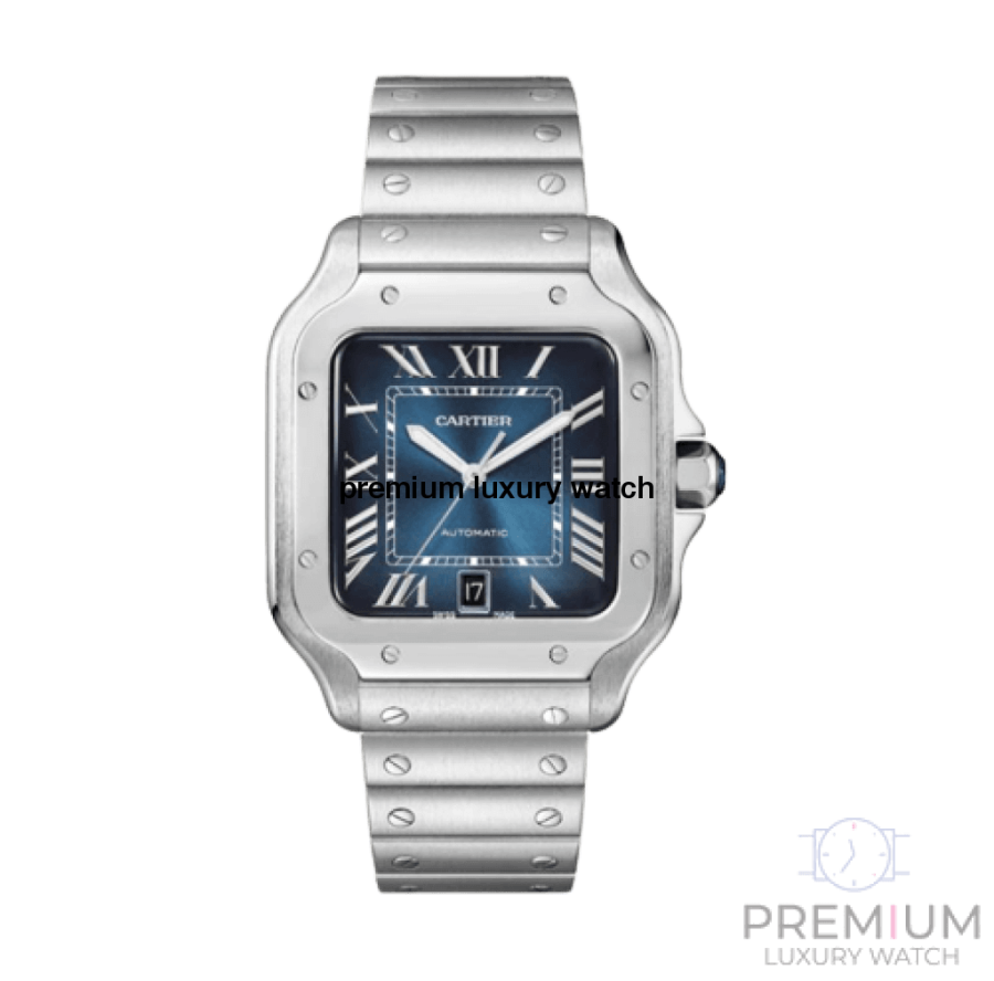 cartier santos blue dial