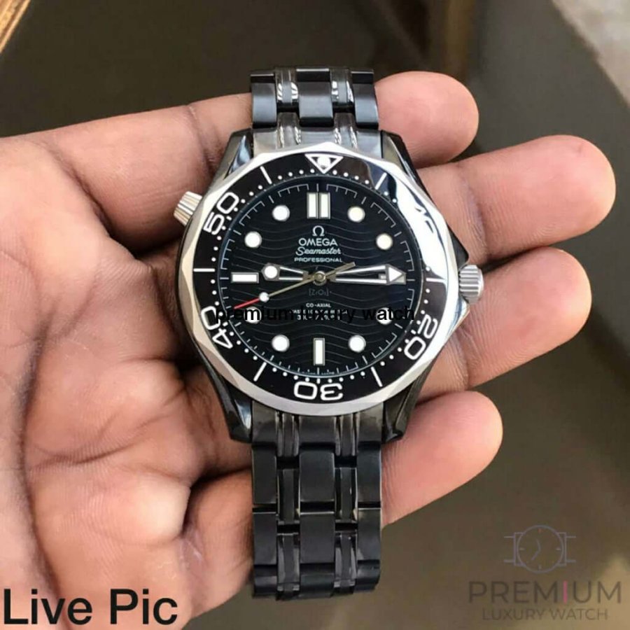Omega Seamaster 300m Black Co-Axial Master Chronometer 42mm Black Dial & Black Belt Men’s Watch