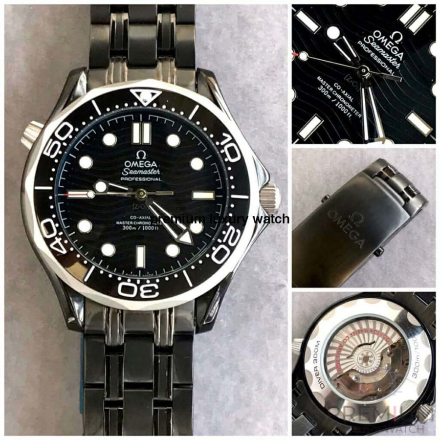 Omega Seamaster 300m Black Co-Axial Master Chronometer 42mm Black Dial & Black Belt Men’s Watch