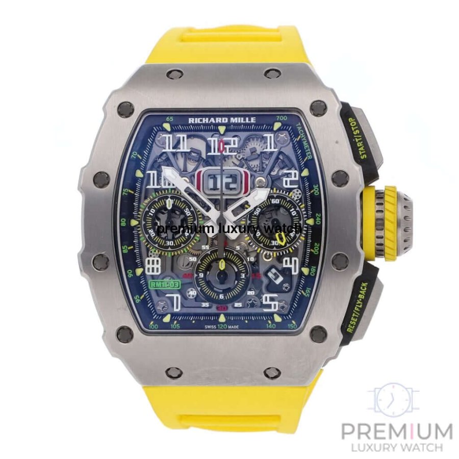 yellow richard mille watch