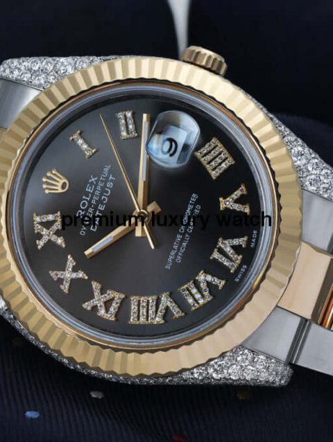 iced out yellow gold