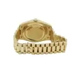 Rolex Day-Date 40 Yellow Gold Silver Dial Diagonal Motif Index & Fluted Bezel President Bracelet 228238