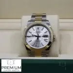 Datejust Smooth Bezel | Rolex 41mm Yellow Gold/Steel White Index Dial | Oyster Bracelet 126303