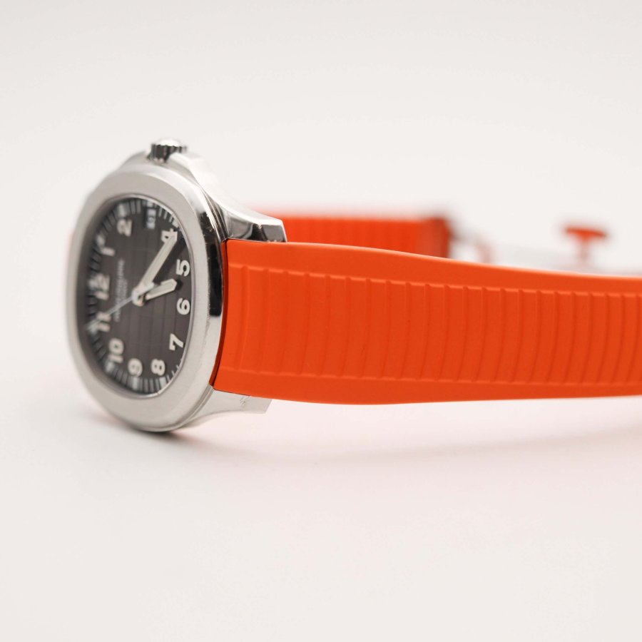 Patek Philippe Aquanaut 40MM Black Embossed Date Stainless Steel with Rubber Strap