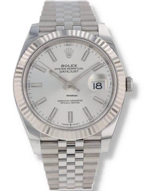 rolex datejust 41 white dial