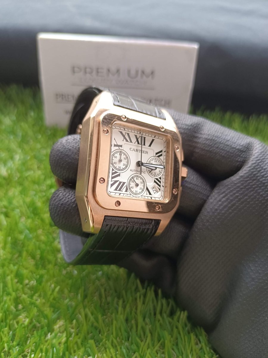cartier santos rose gold 100xl