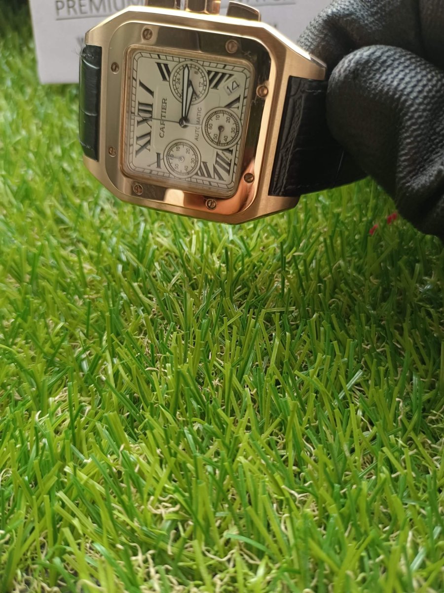 cartier santos rose gold 100xl