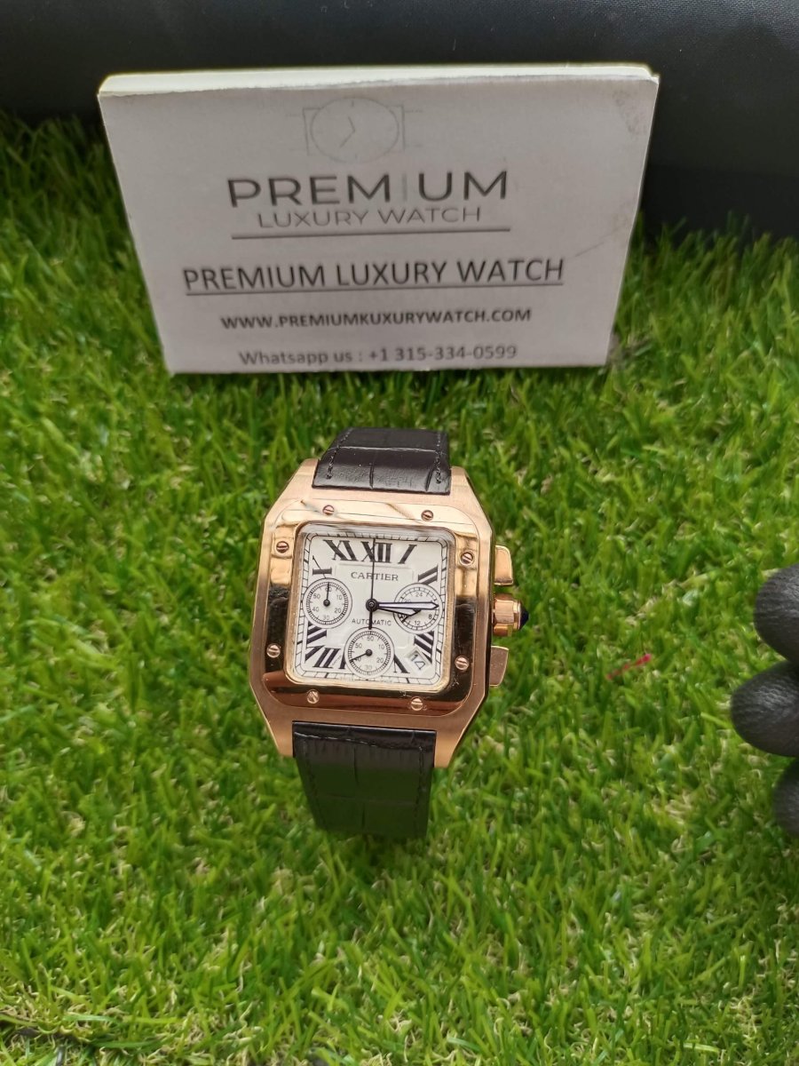 cartier santos rose gold 100xl
