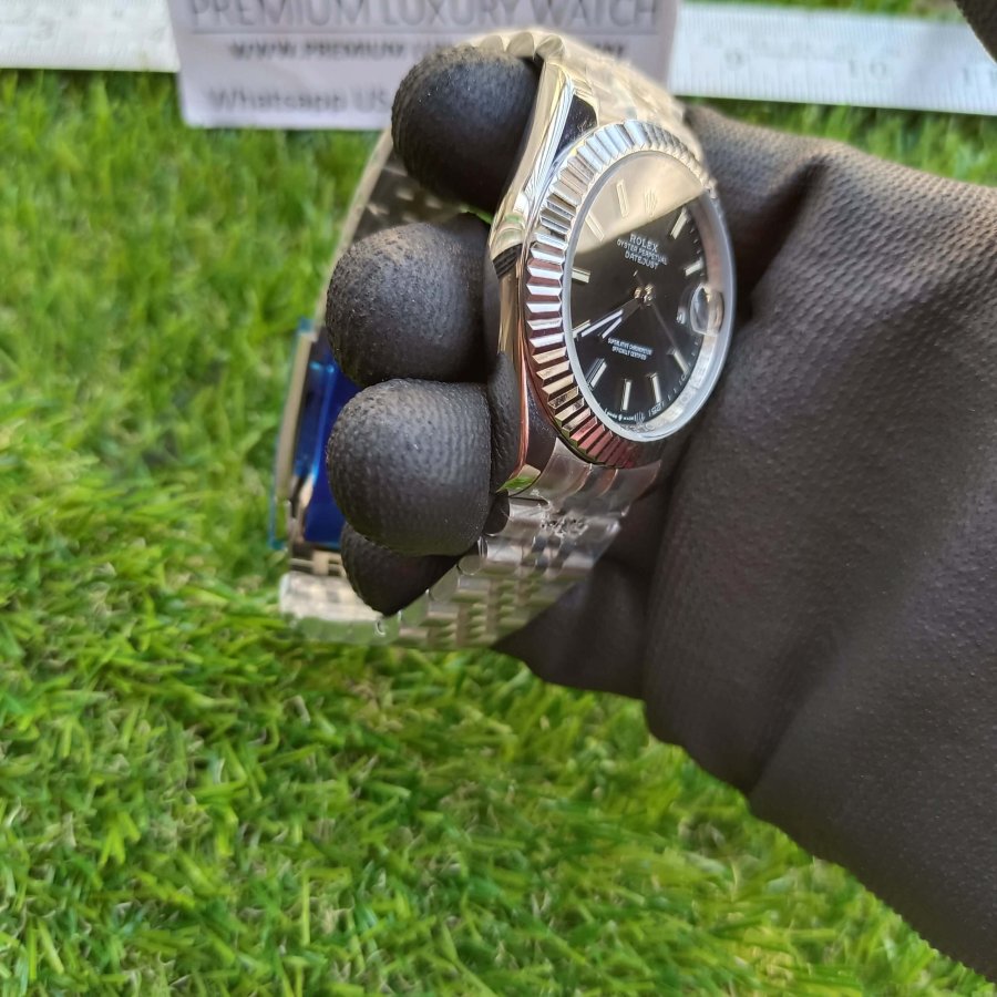 rolex datejust black dial