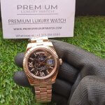 Eisenkiesel Rolex Day Date 2 Rose Gold Rolex 41MM Roman Diamond Dial Men's Watch