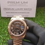Eisenkiesel Rolex Day Date 2 Rose Gold Rolex 41MM Roman Diamond Dial Men's Watch