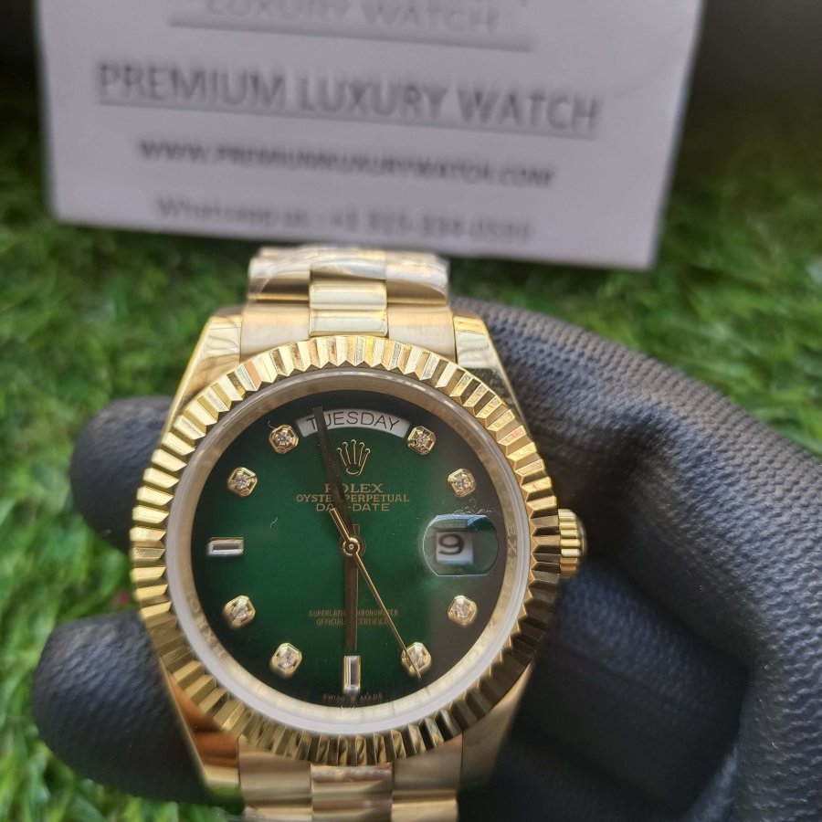 rolex day date gold diamond