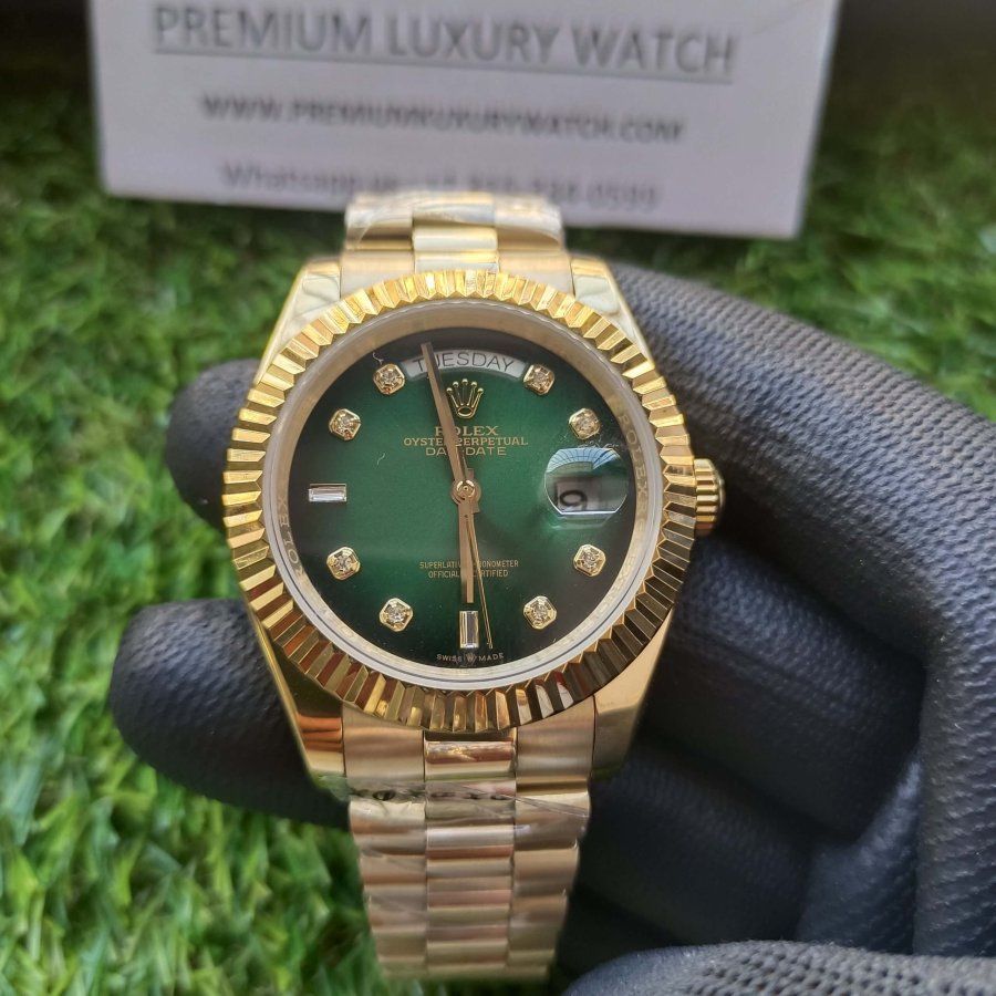 rolex day date green dial
