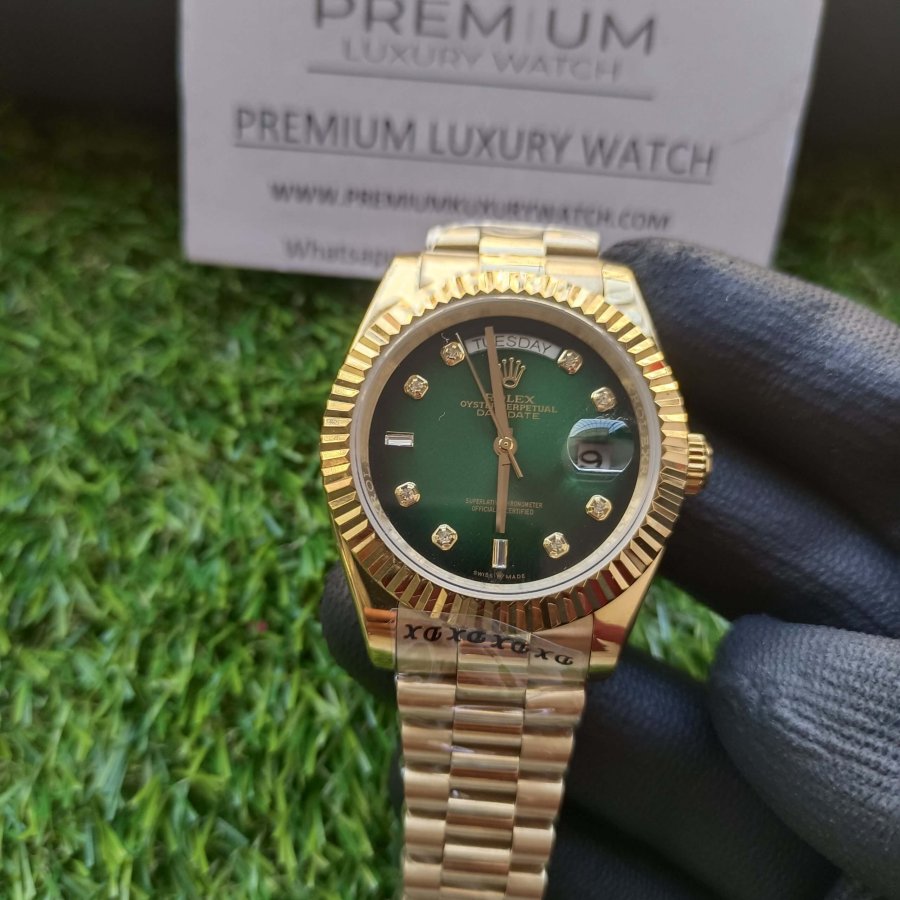 rolex day date gold diamond