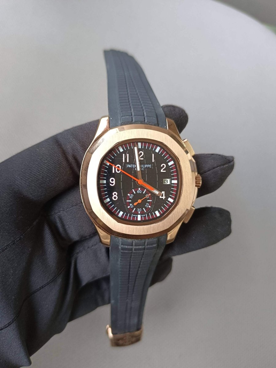patek philippe rose gold blue dial