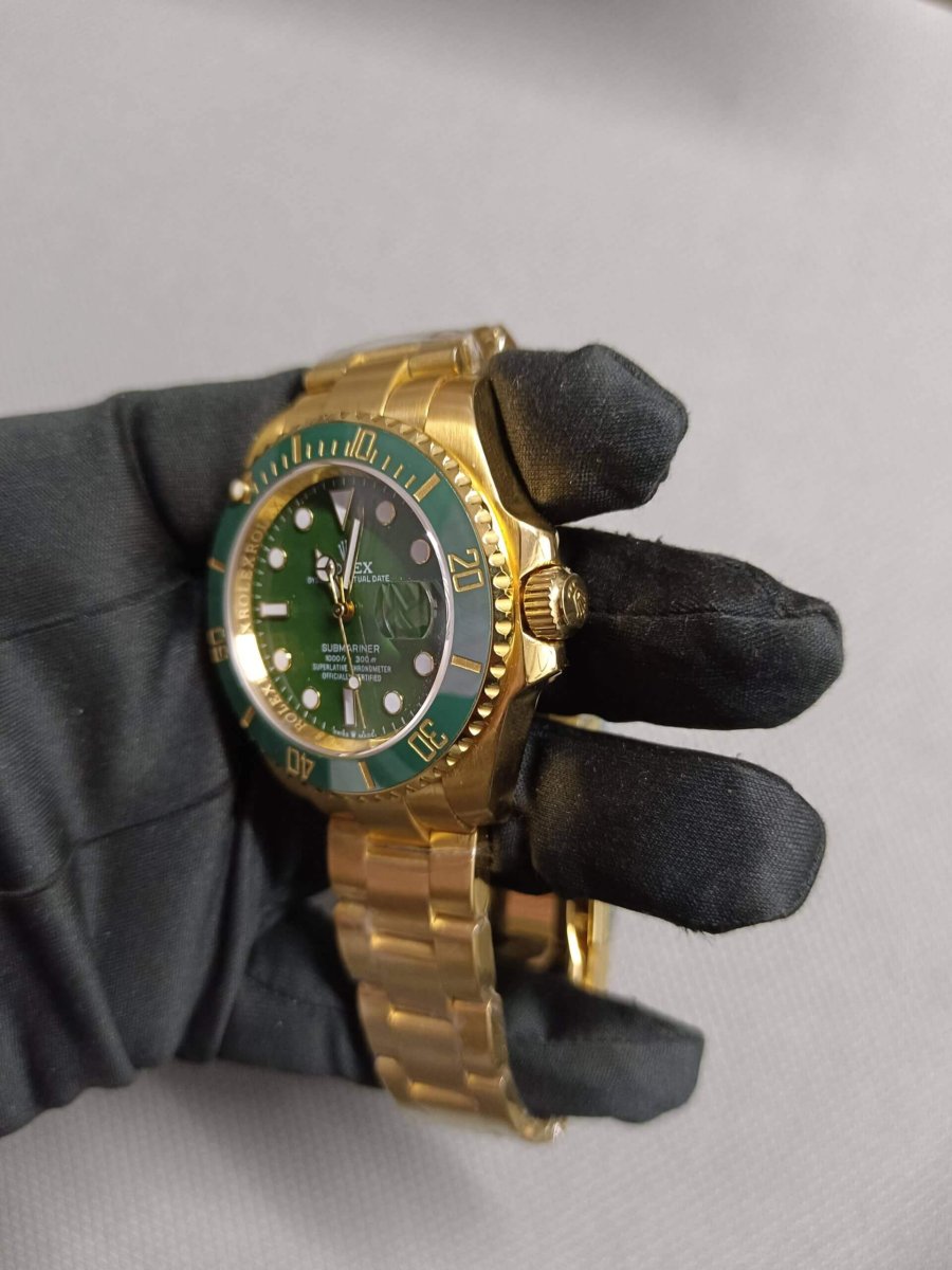 rolex submariner green gold