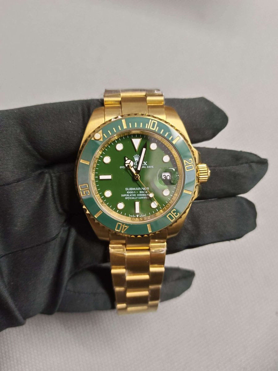 rolex submariner green gold