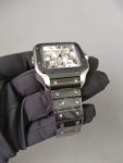 cartier santos silver dial