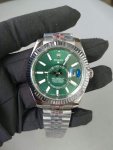 rolex sky dweller green face