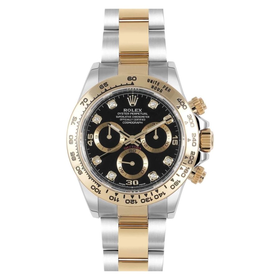 Rolex Daytona Yellow Gold Black Dial Oyster Bracelet 126503 Wrist Watch